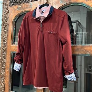 Johnston & Murphy dress shirt and 1/4 zip combo